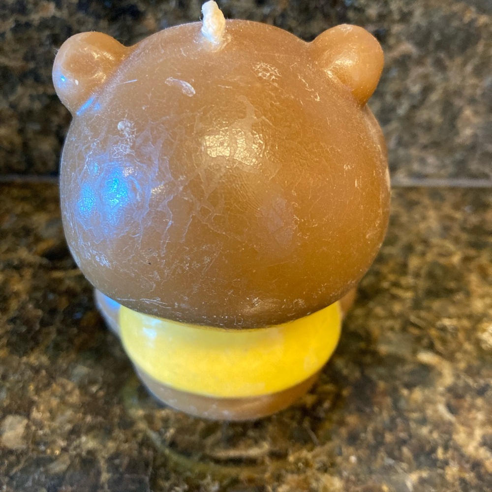 RUSS  Bear Candle. “I Love You This Much”